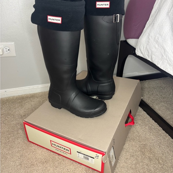 Hunter Shoes - Hunter Black Knee-High Rain Boots